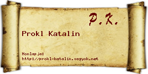Prokl Katalin névjegykártya